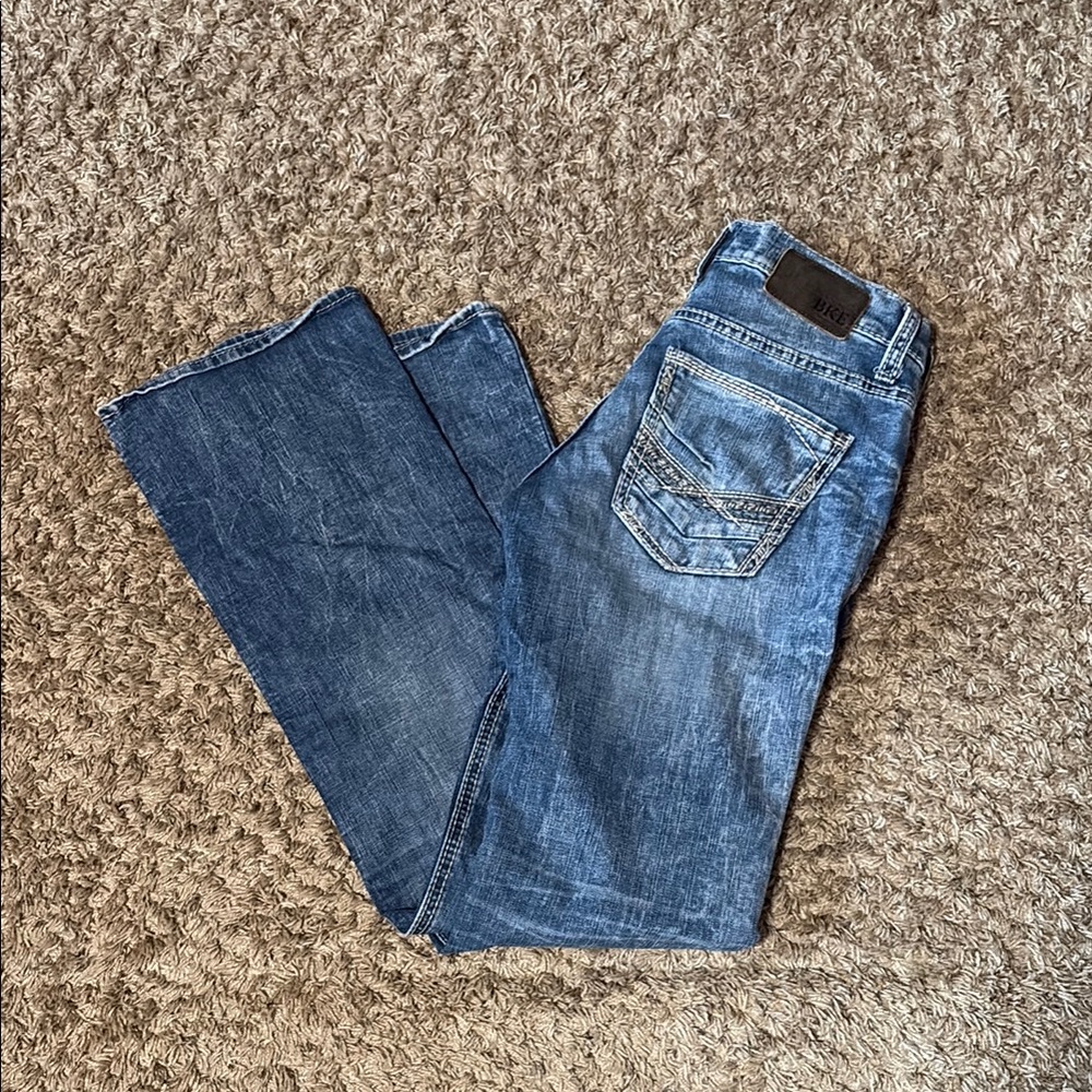 BKE Blue Straight Jeans Classic Denim Style